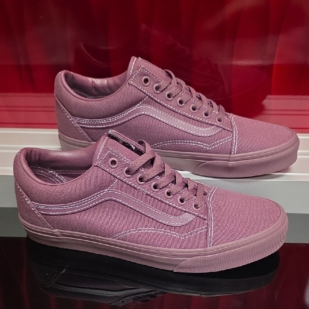 Vans Old Skool Pastel Mono Plum Wine Men’s 9 Women’s 10.5 New